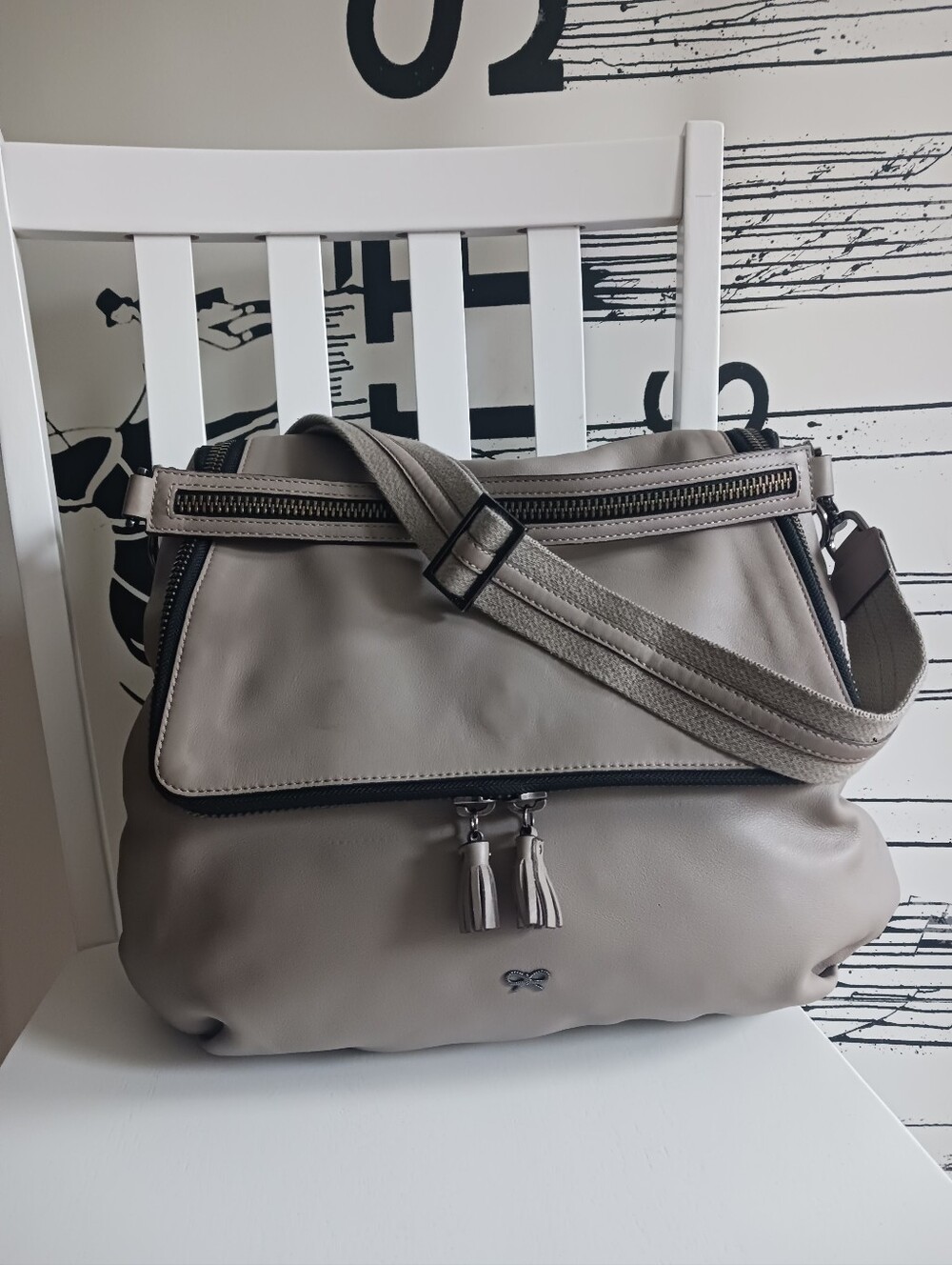 Anya Hindmarch Bits & Bobs Maxi Zip Hobo Shoulder/ Crossbody Bag